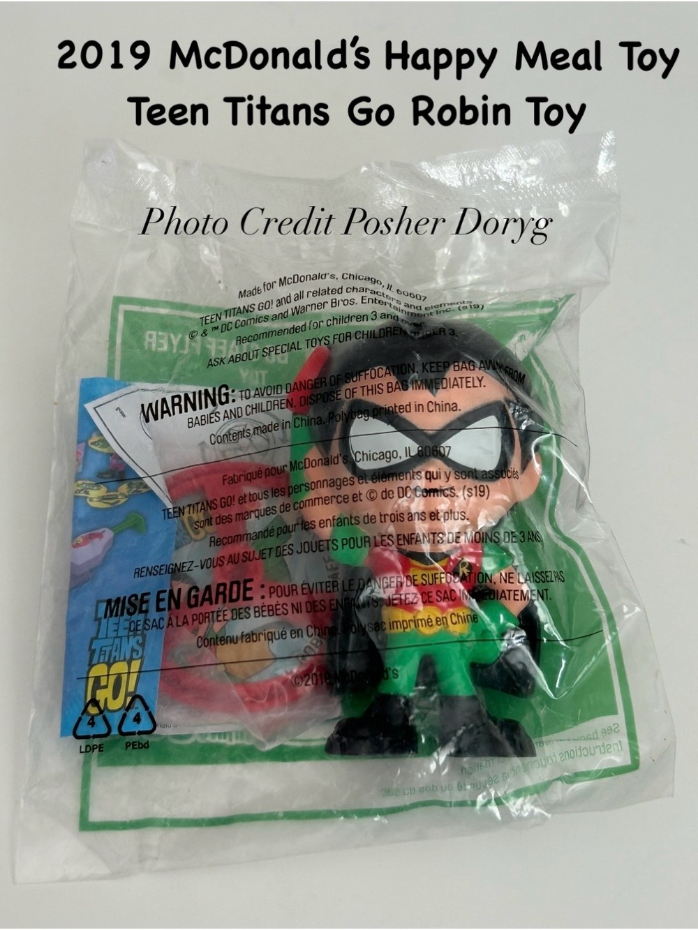 McDonald's Teen Titans Go Robin Figure - Green, Black, Red